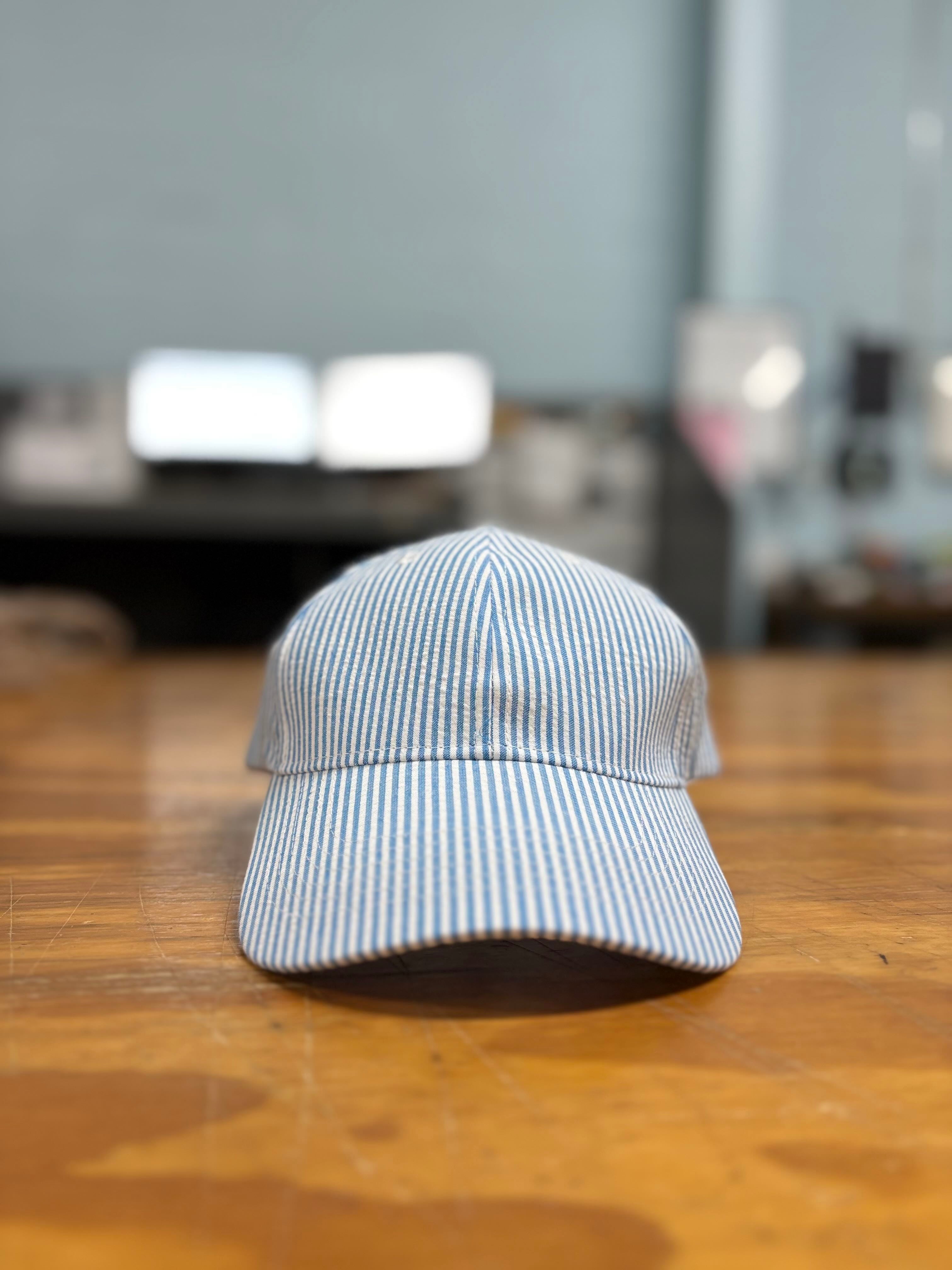 Seersucker Baseball-style Cap